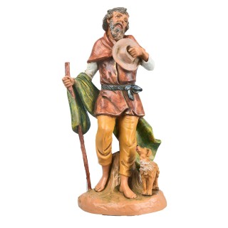 Old with dog 30 cm Fontanini