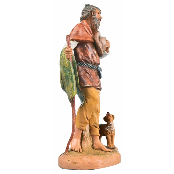Old with dog 30 cm Fontanini