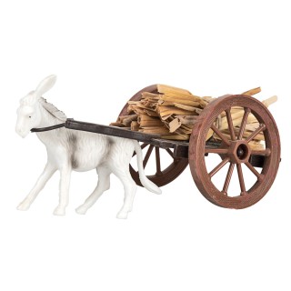 Carro de paja con burro al tiro
