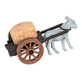 Carro piccolo con botte - Asino al traino - Cod. 