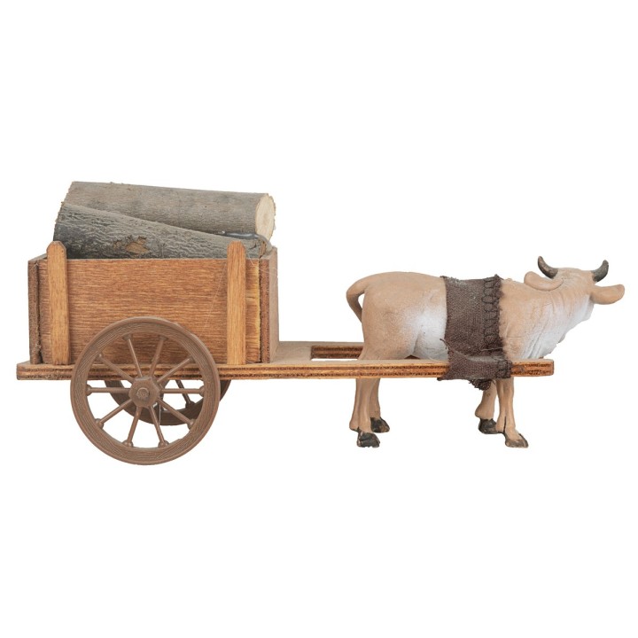 Carro de madera con buey de tiro - Cod. 