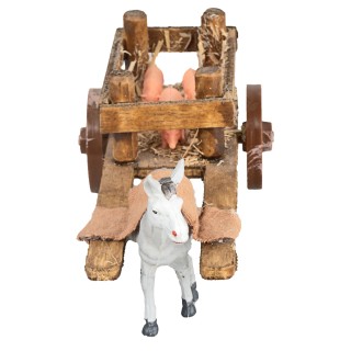 Carro in legno con maialini