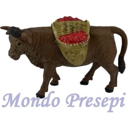 Ox with sacks of tomatoes