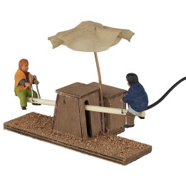 Children on the swing in motion 12 cm
