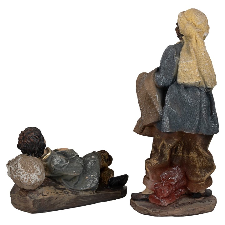 Set 2 statue 15 cm in resina