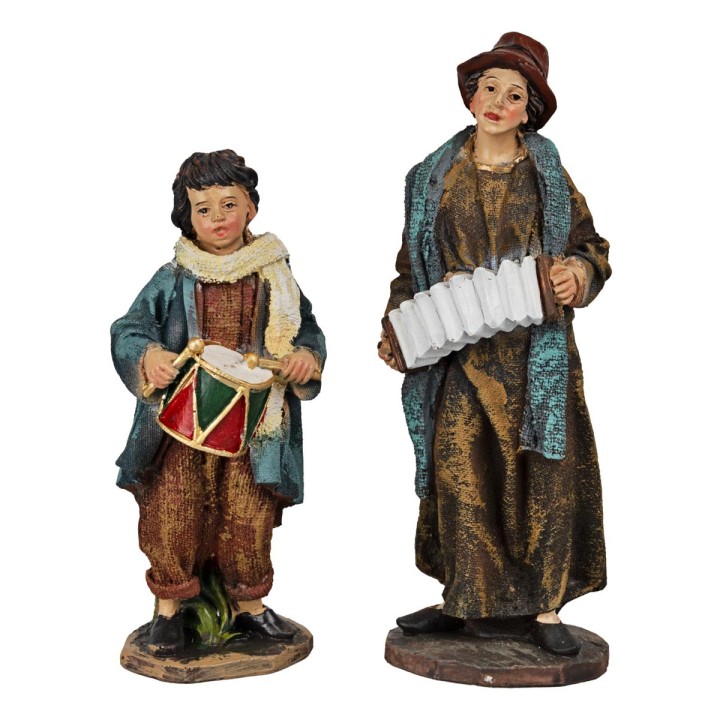Set 2 músicos de la serie 15 cm en resina