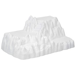 Scenario montagna bianco su due livelli per decorazioni cm