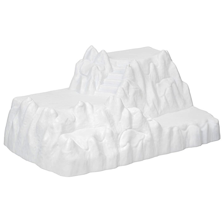 Scenario montagna bianco su due livelli per decorazioni cm