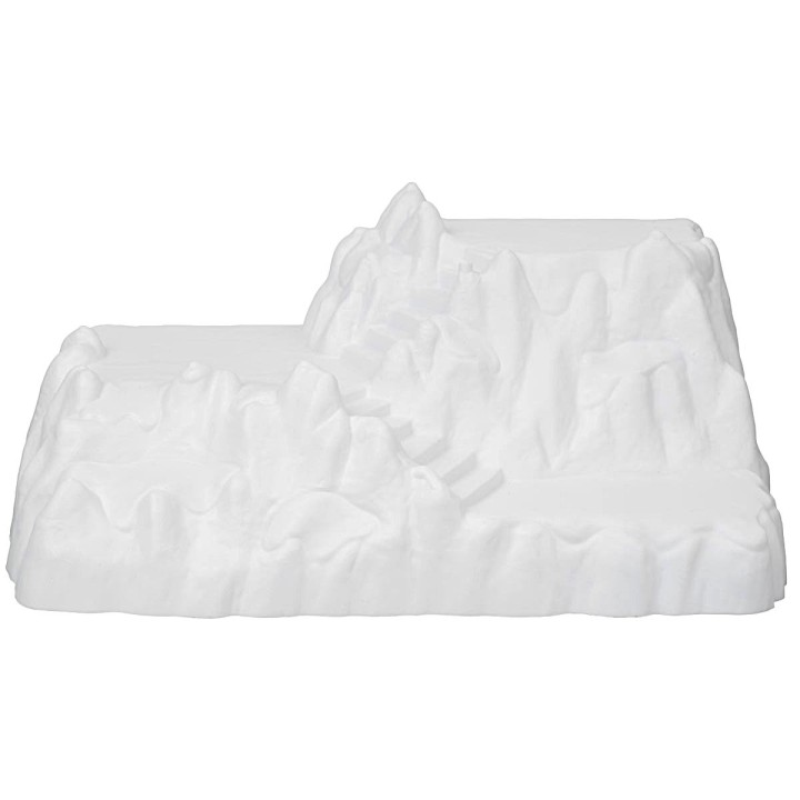 White two-level mountain scene for decorations cm 31X18X14h
