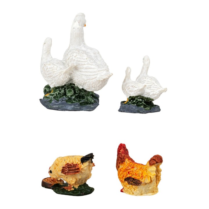 Set of 4 resin farm animals for 10/12 cm statues