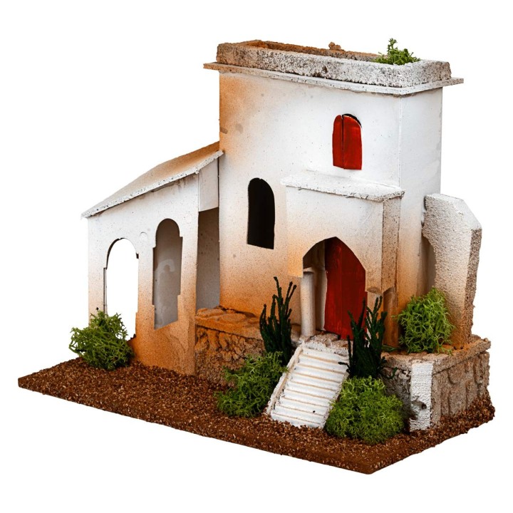 Casa árabe en corcho cm 25x12x20 h