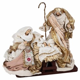 Natività 25 cm in resina in blocco
