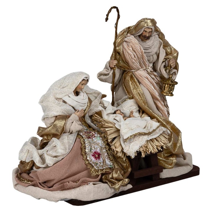 25 cm Nativity in resin block