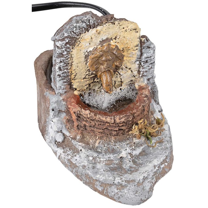 Fontana in resina con bocca di leone funzionante cm 10x25x15 h