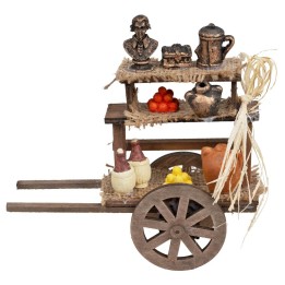 Wooden market cart cm 16x5.5x13 h