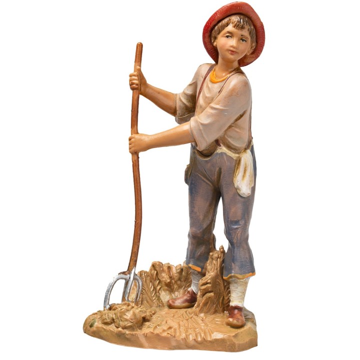 Ragazzo con forcone in mano della serie 12 cm Fontanini