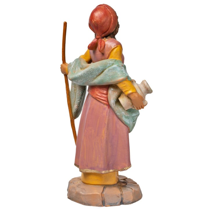 Pastorella con anfora e bastone 19 cm