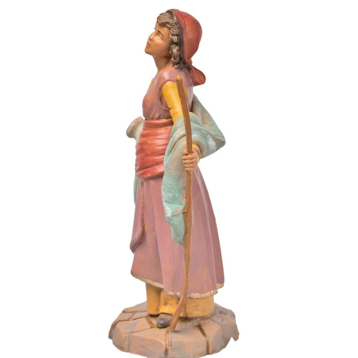 Pastorcilla con ánfora y bastón 19 cm