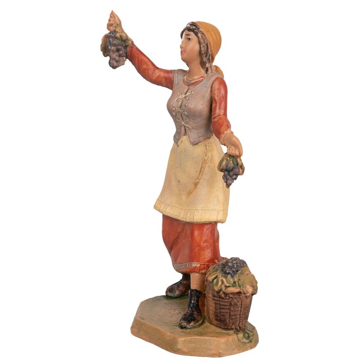 Donna che coglie l'uva 9,5 cm Fontanini