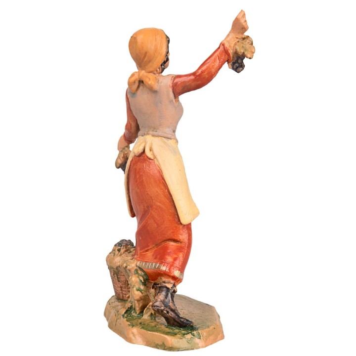 Donna che coglie l'uva 9,5 cm Fontanini