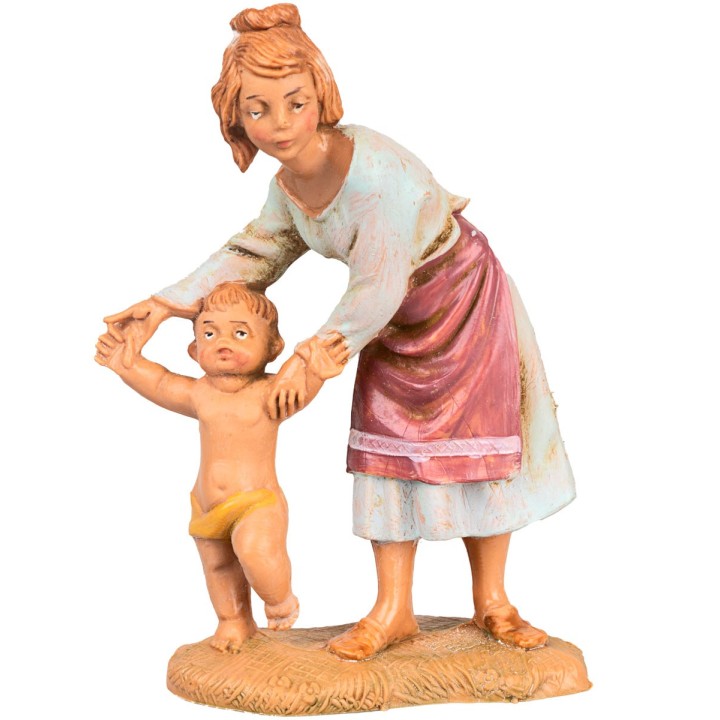 Mamma con bambino 10 cm Fontanini