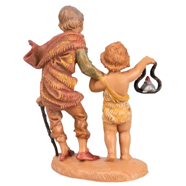 Old man with child 10 cm Fontanini