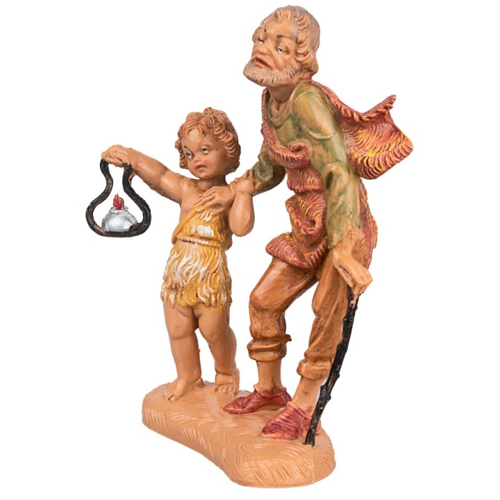 Vecchio con bambino 10 cm Fontanini