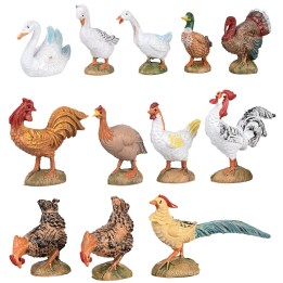 Set 12 gallinacei serie 10 cm Fontanini