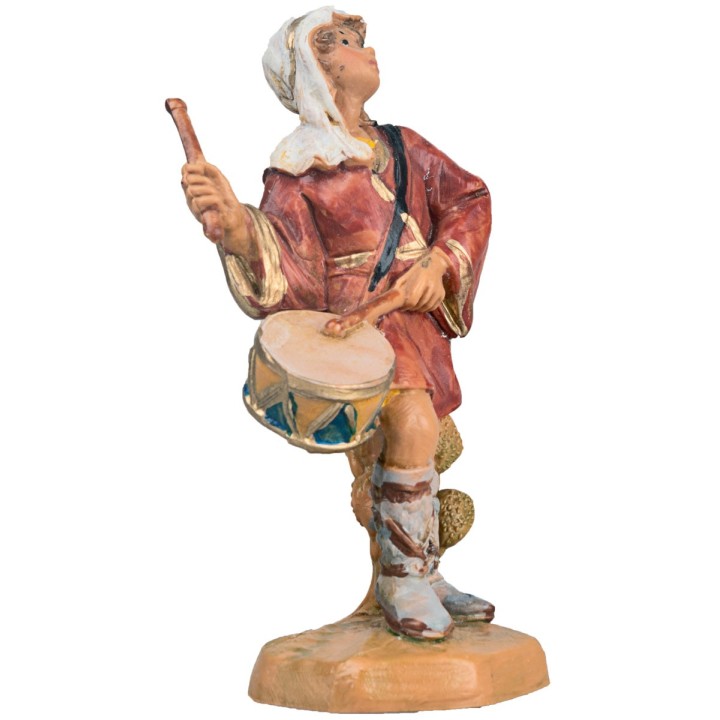 Giovane suonatore con tamburo serie 9,5 cm Fontanini