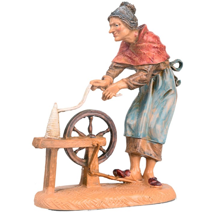 Anziana con arcolaio 10 cm Fontanini