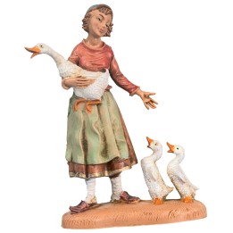 Woman with geese 10 cm Fontanini