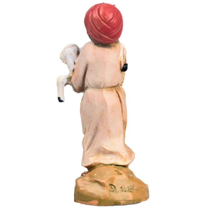 Child with lamb in arms 9.5 cm Fontanini