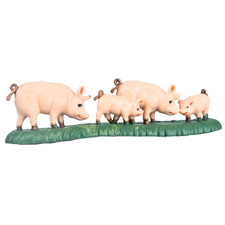 Grupo de 4 cerdos para estatuas de 10 cm