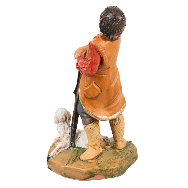 Shepherd with staff and sheep 6.5 cm Fontanini