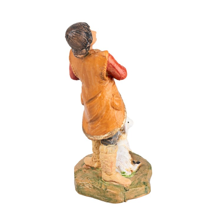 Shepherd with staff and sheep 6.5 cm Fontanini