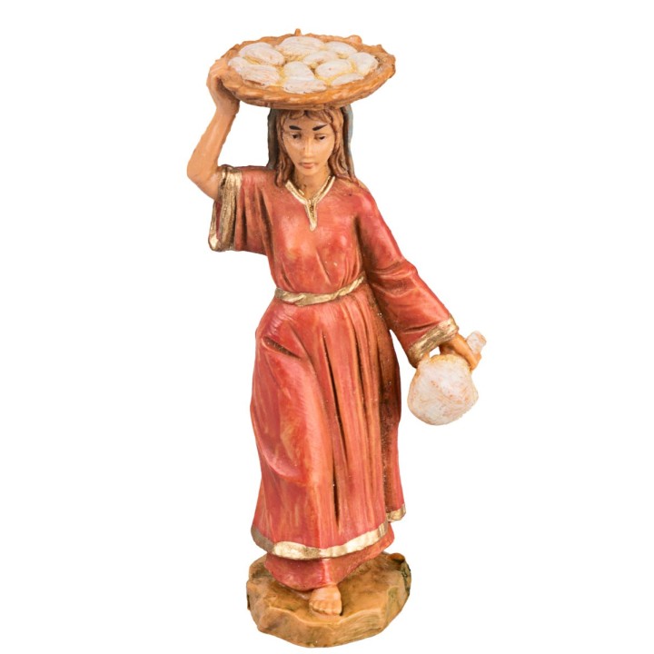 Donna con cesta 6,5 cm Fontanini
