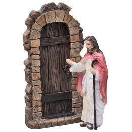 Jesús llamando a la puerta 10 cm para pesebre pascual