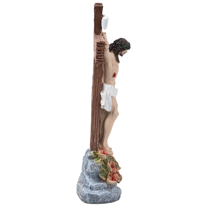 Jesús crucificado serie 12 cm en resina 20 h