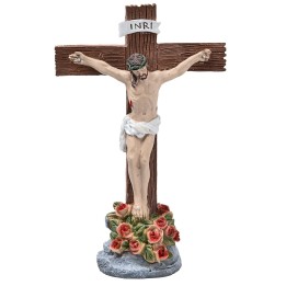 Jesús crucificado serie 12 cm en resina 20 h