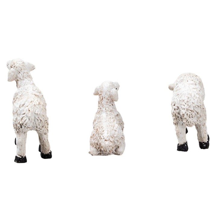 Gesù con pecorelle 10 cm in resina statuine pasquali