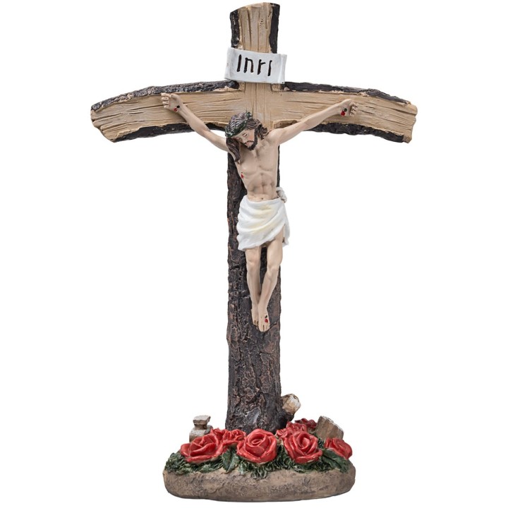 Jesús crucificado serie 11,5 cm en resina 26 h