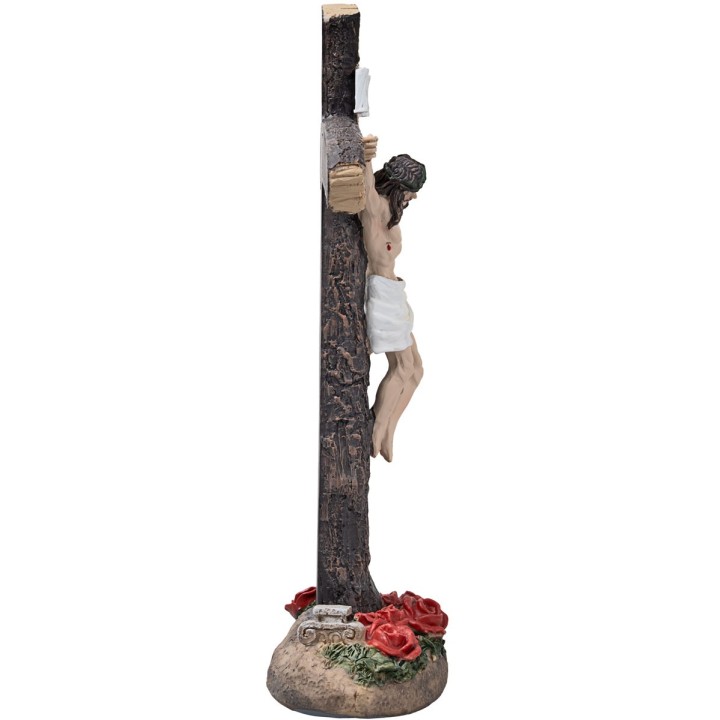 Gesù crocifisso serie 11,5 cm in resina 26 h
