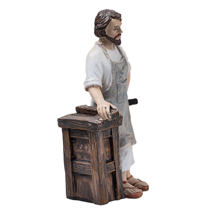 Holy Family Carpenter's Workshop 10 cm in resin