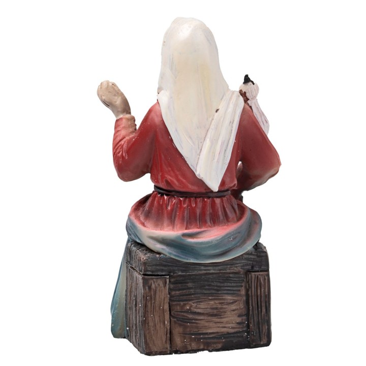 Sacra famiglia bottega da falegname 10 cm in resina
