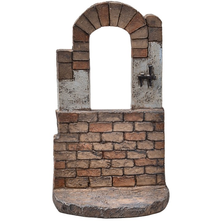Sacra famiglia bottega da falegname 10 cm in resina