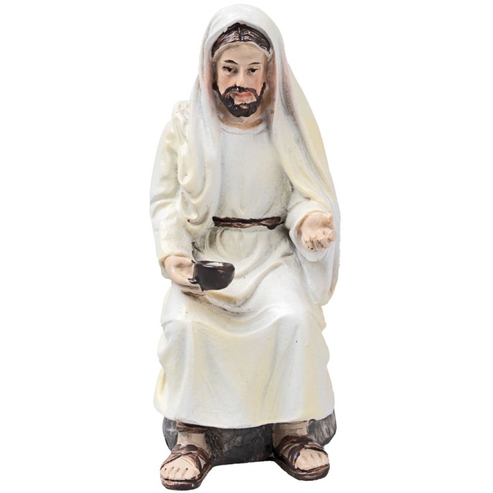 Gesù e la Samaritana al pozzo serie 10 cm in resina