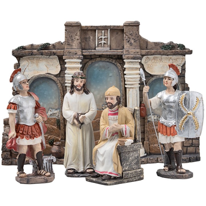 Trial of Jesus 10 cm in resin Easter figurines