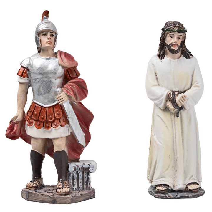 Trial of Jesus 10 cm in resin Easter figurines