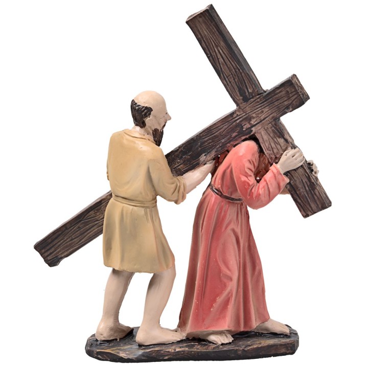 Gesù samaritano Veronica al Calvario 10 cm in resina statue