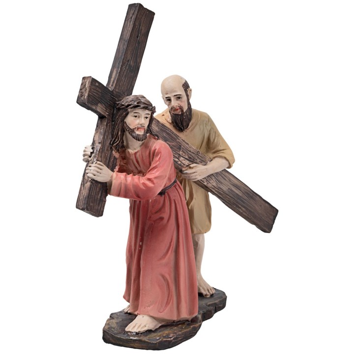 Gesù samaritano Veronica al Calvario 10 cm in resina statue